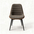 Chaise en tissu gris avec piètement en métal noir dimensions 45 x 50 x 85cm