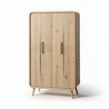 Armoire en bois clair de 80 x 40 x 180cm pour rangement optimisé