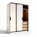 Armoire en bois avec éclairage intégré et finitions modernes 150 x 60 x 200cm